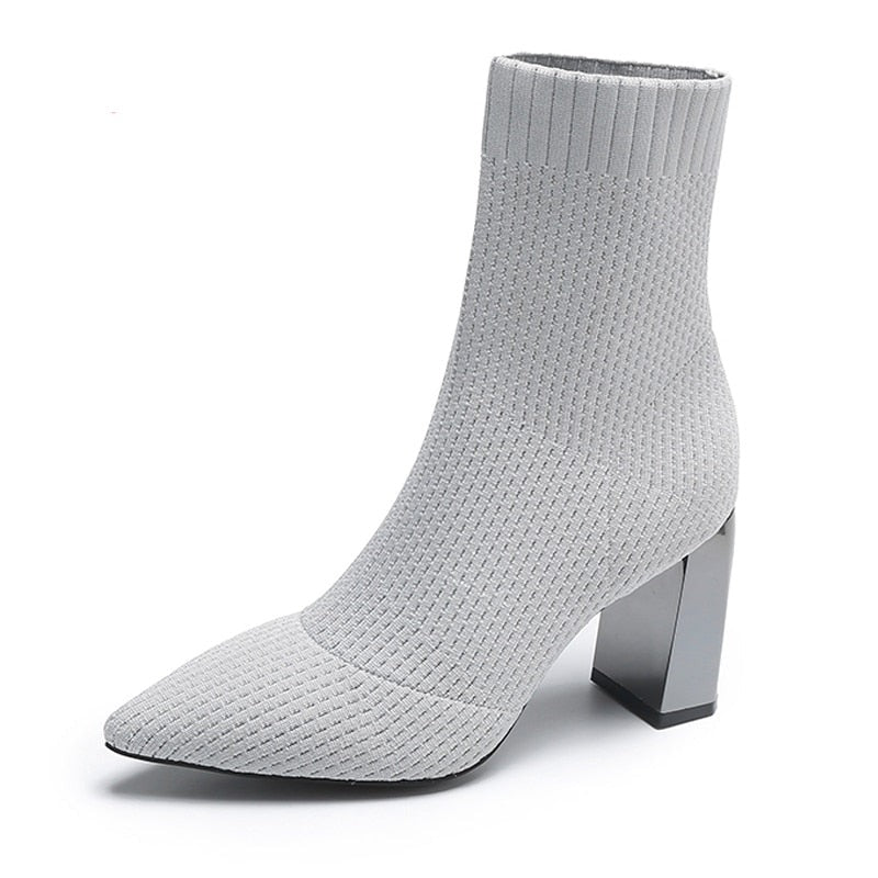 Socks Boots for Women with Stretch Fabric