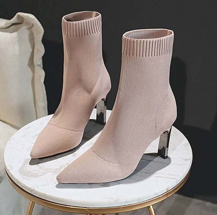 Socks Boots for Women with Stretch Fabric