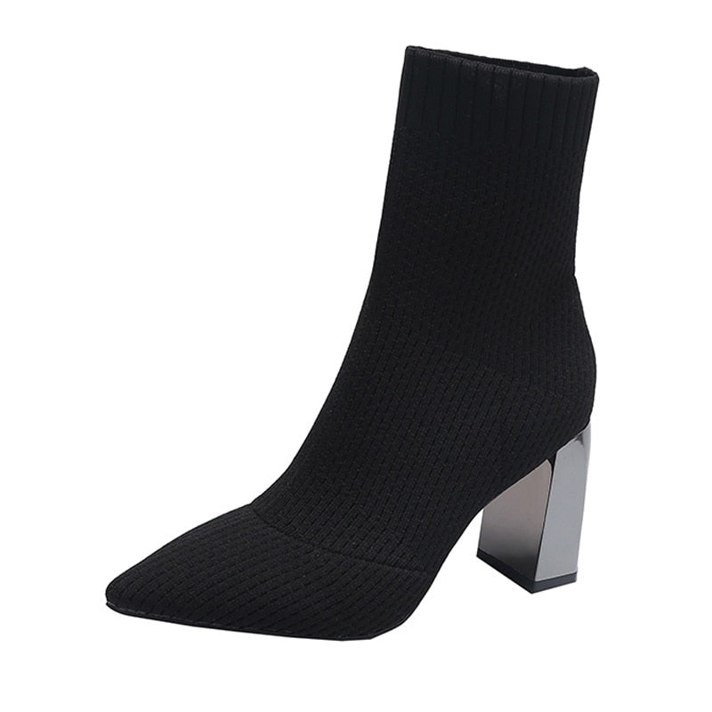 Socks Boots for Women with Stretch Fabric