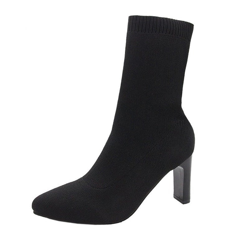 Socks Boots for Women with Stretch Fabric