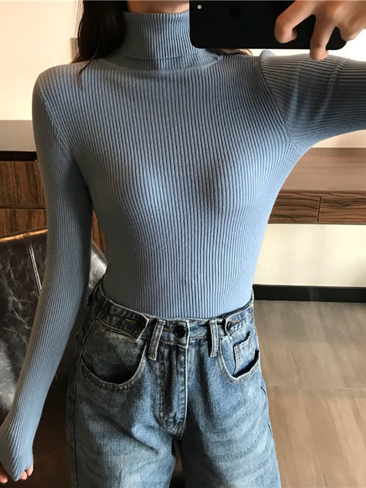 Winter Thick Sweater Ribbed Pullover