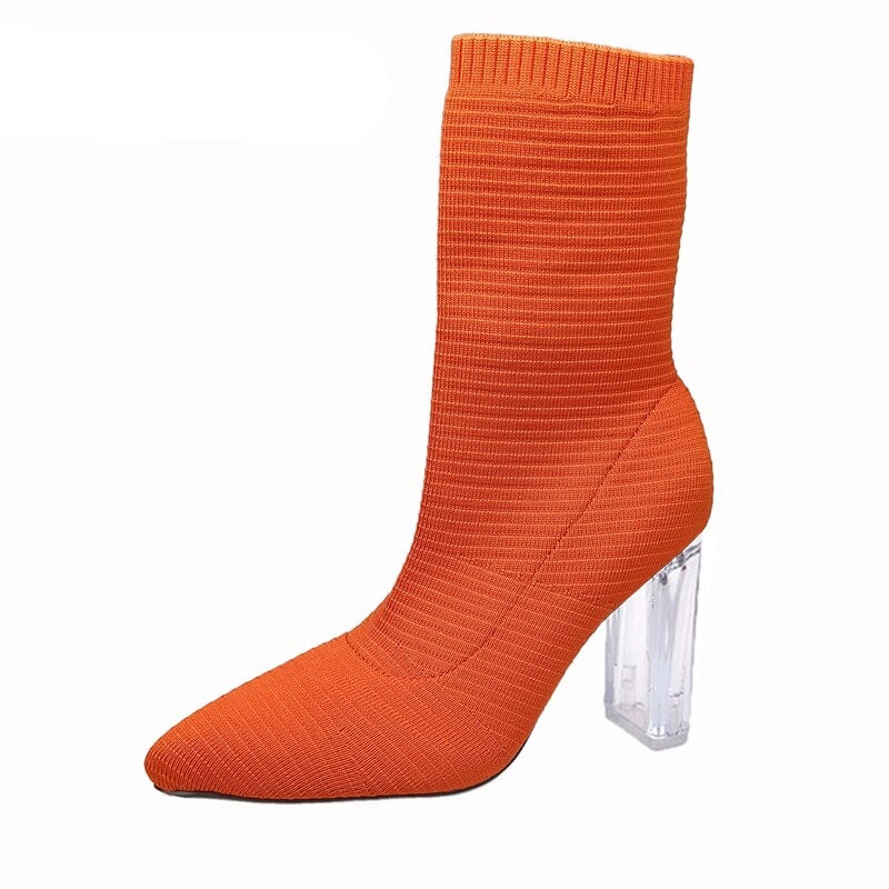 Socks Boots for Women with Stretch Fabric