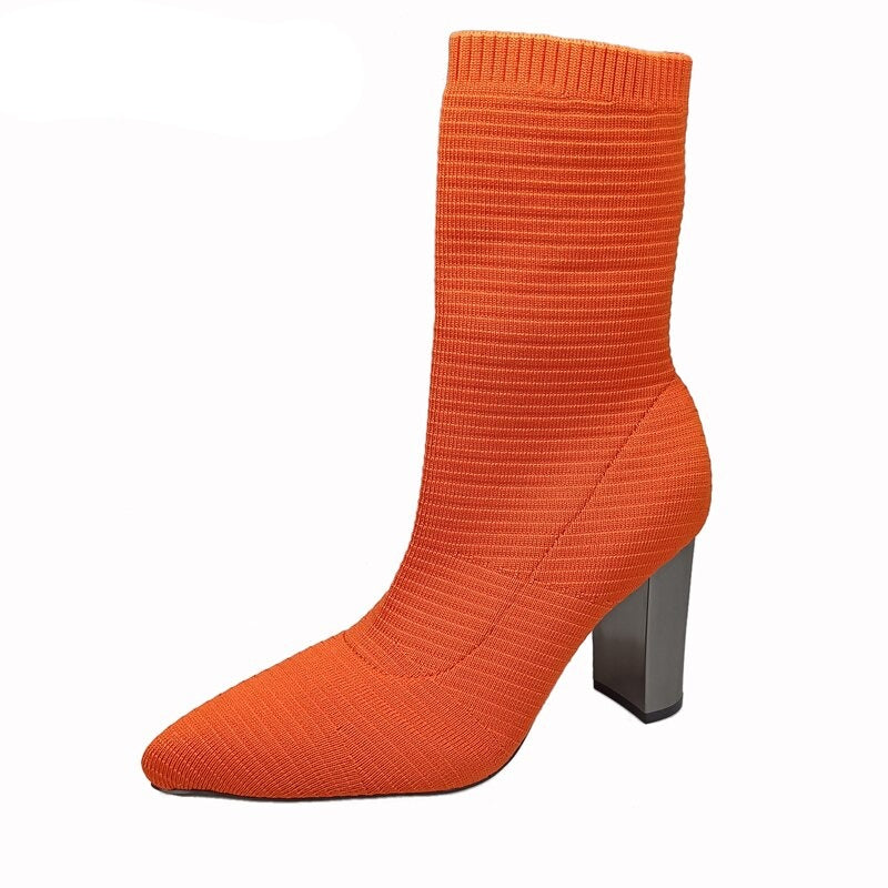 Socks Boots for Women with Stretch Fabric