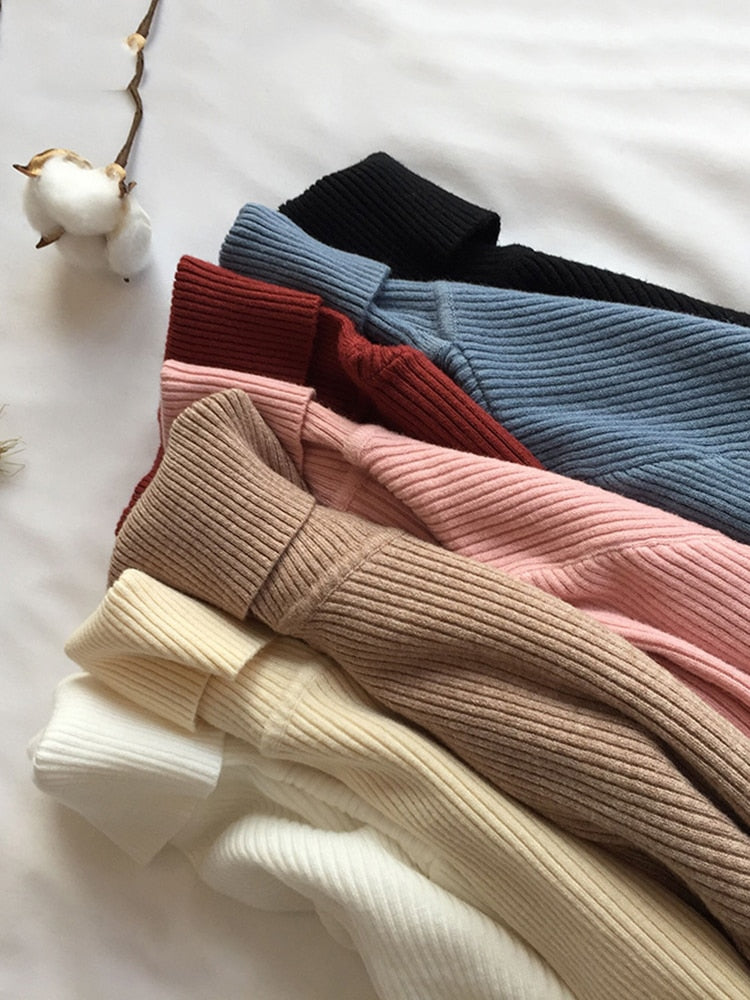 Winter Thick Sweater Ribbed Pullover