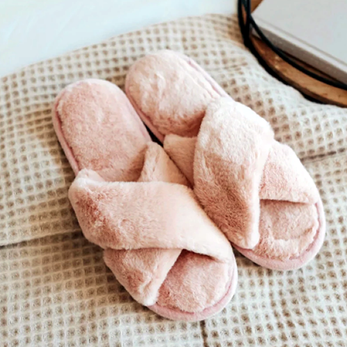 Furry 'Cross' Luxurious Slider Slippers
