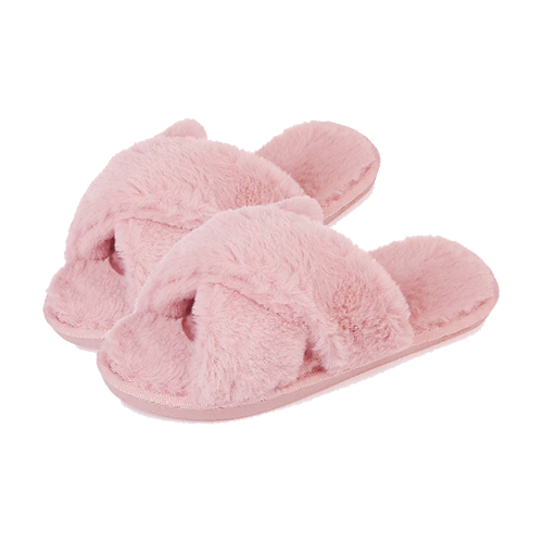Furry 'Cross' Luxurious Slider Slippers