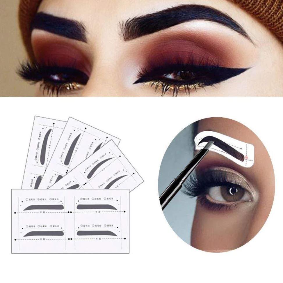 Premium Eyebrow Stencils Set 48 Pairs