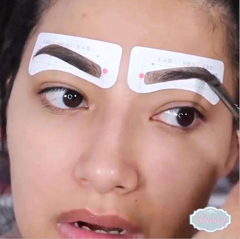 Premium Eyebrow Stencils Set 48 Pairs