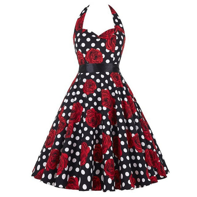 Vintage Halter-Neck Dress