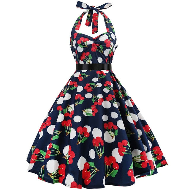Vintage Halter-Neck Dress