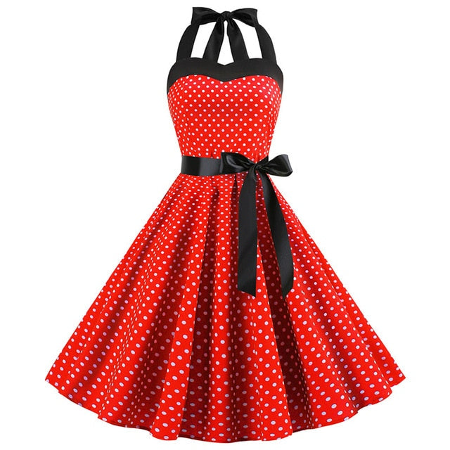 Vintage Halter-Neck Dress