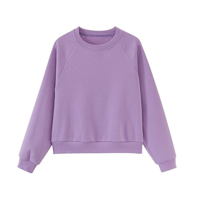 Oversized Solid Pullover Hooded Sweatshirt Tracksuit