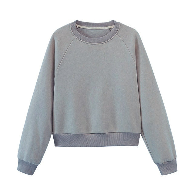 Oversized Solid Pullover Hooded Sweatshirt Tracksuit