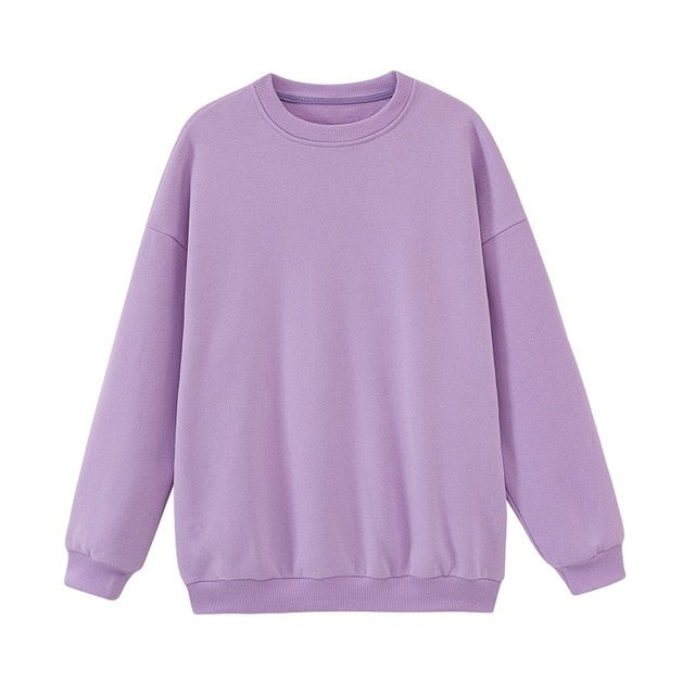 Oversized Solid Pullover Hooded Sweatshirt Tracksuit