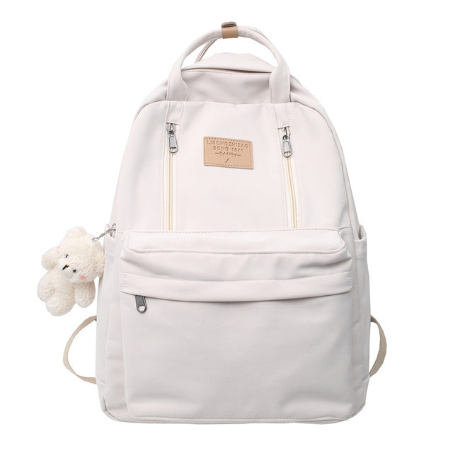 Multifunction Double Zipper Women Backpack