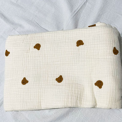 MILANCEL 2021 Autumn New Baby Blanket Korean Bear Print KIds Sleeping Blanket