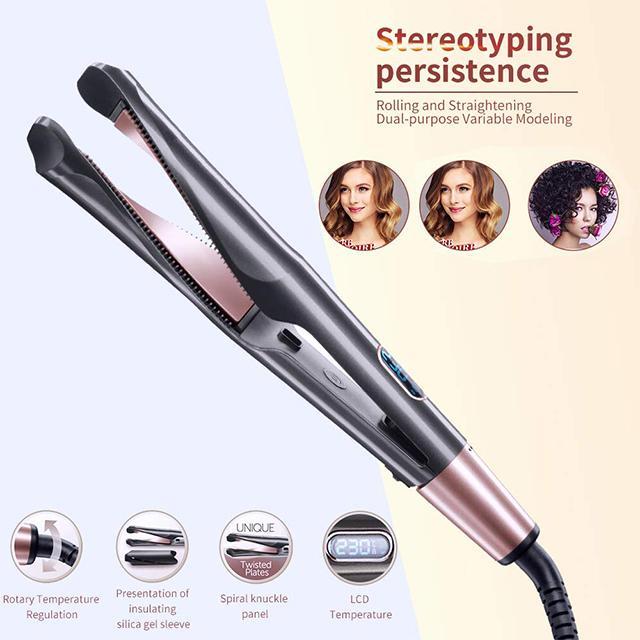 Hair Straightener Curling Iron 2 in 1