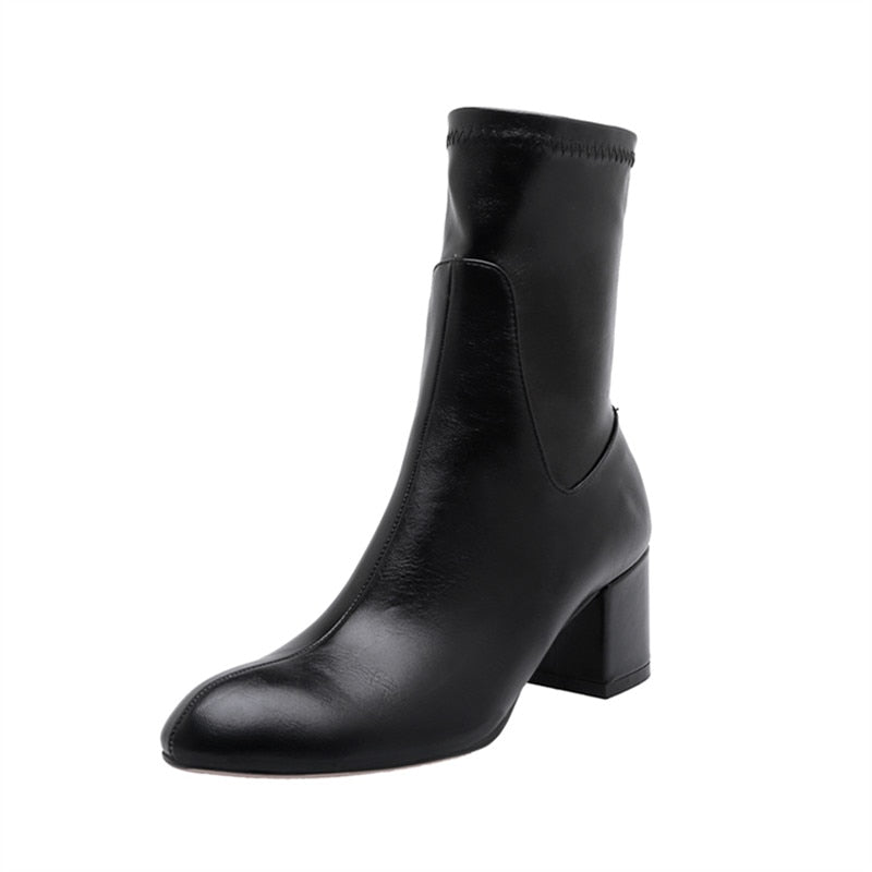 Flock Ankle Boots