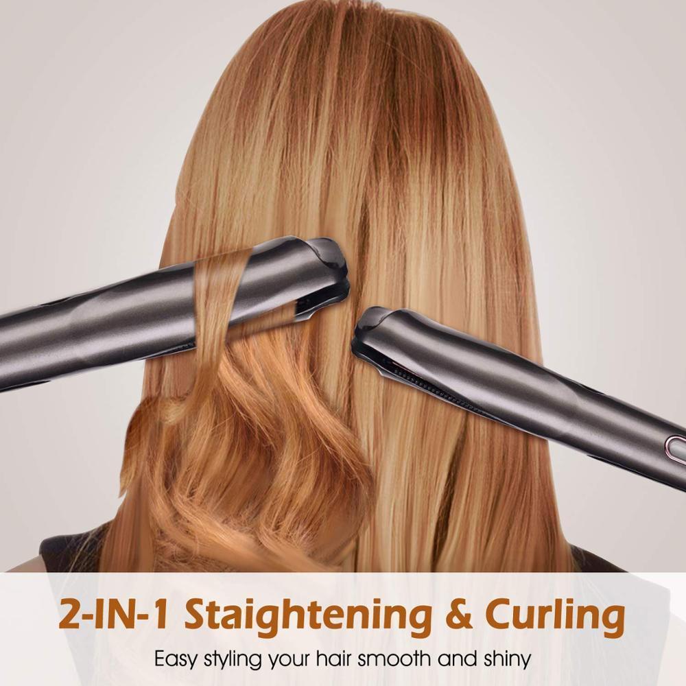 Hair Straightener Curling Iron 2 in 1