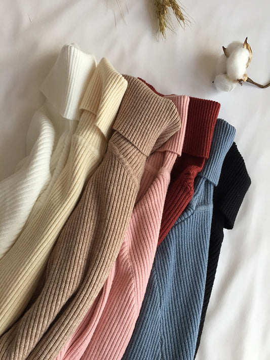 Winter Thick Sweater Ribbed Pullover