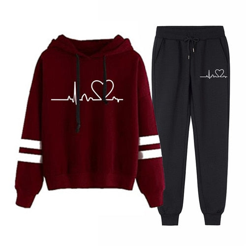 Casual Two Piece Pullover Hoodies