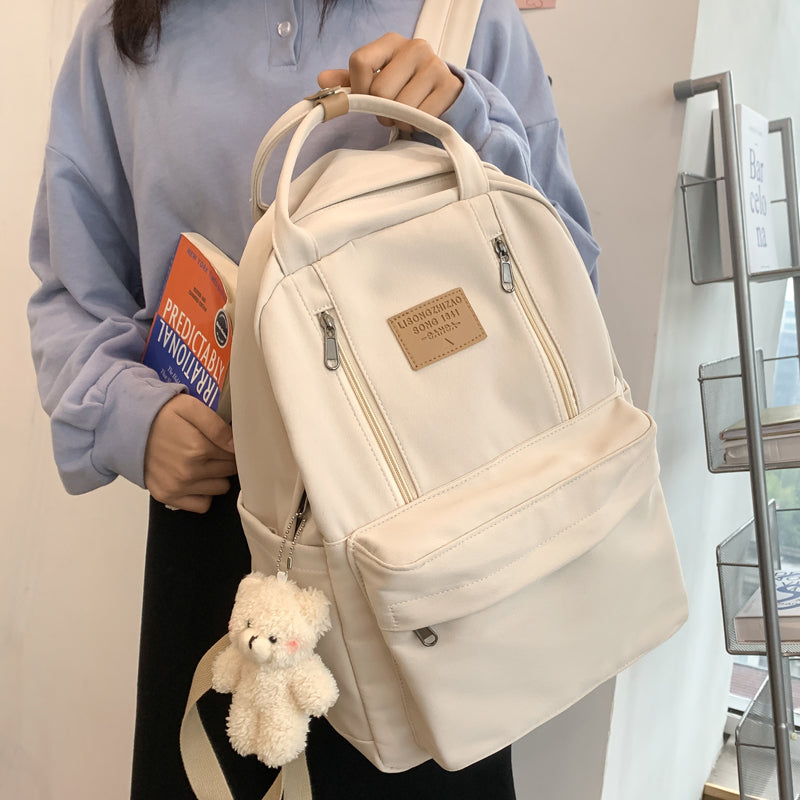 Multifunction Double Zipper Women Backpack