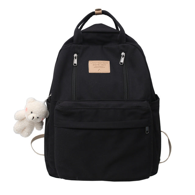 Multifunction Double Zipper Women Backpack