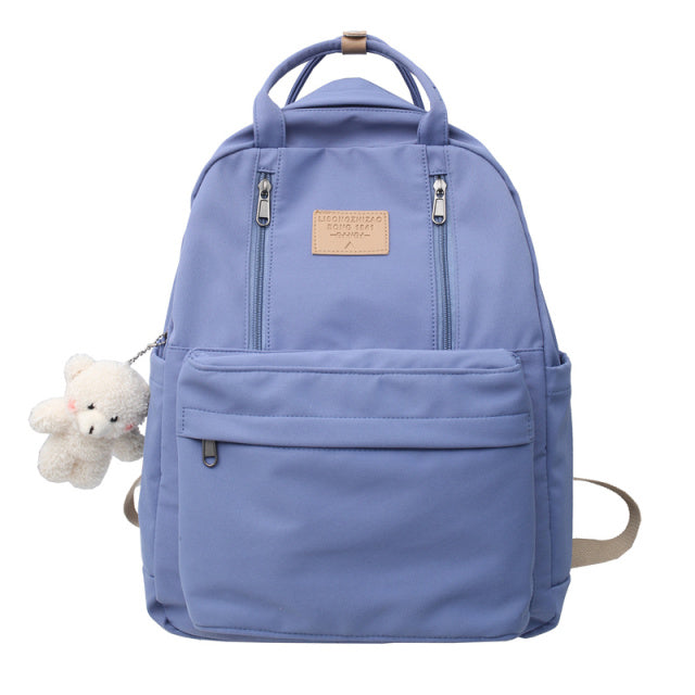 Multifunction Double Zipper Women Backpack