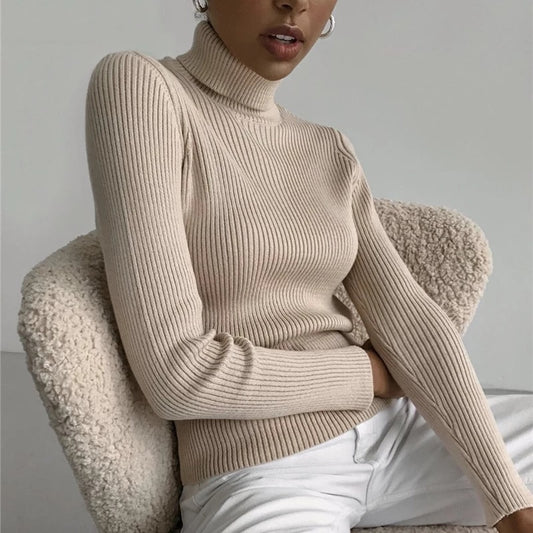 Basic Turtleneck Women Sweater