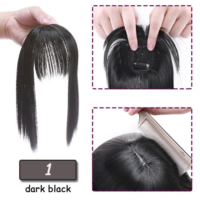 Natural Straight Hair Topper Clip In Hair Extensions