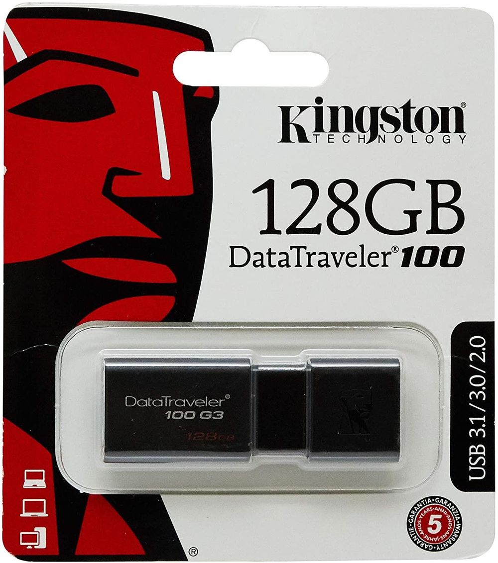 Kingston DataTraveler 100 G3 USB 3.0 Flash Drive- 128 GB